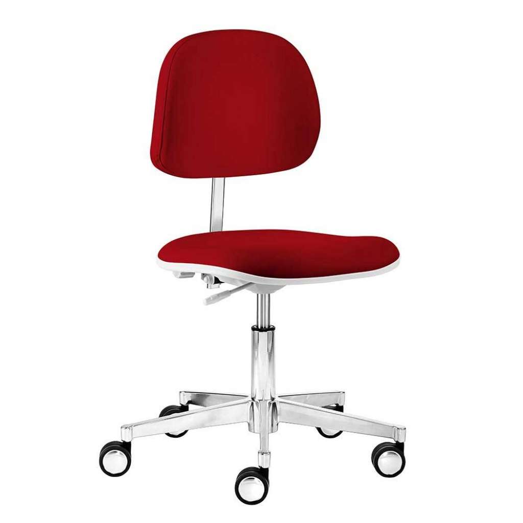 Schreibtischdrehstuhl in Rot Webstoff Made in Germany