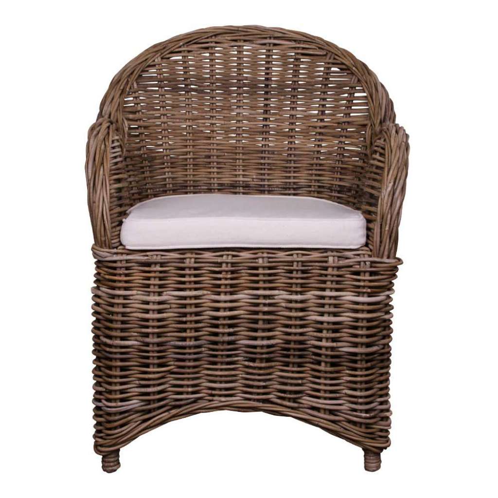 Einzelsessel in Graubraun Rattan