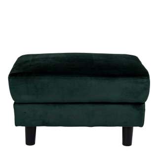 Couchhocker in Dunkelgrün Samt Skandi Design