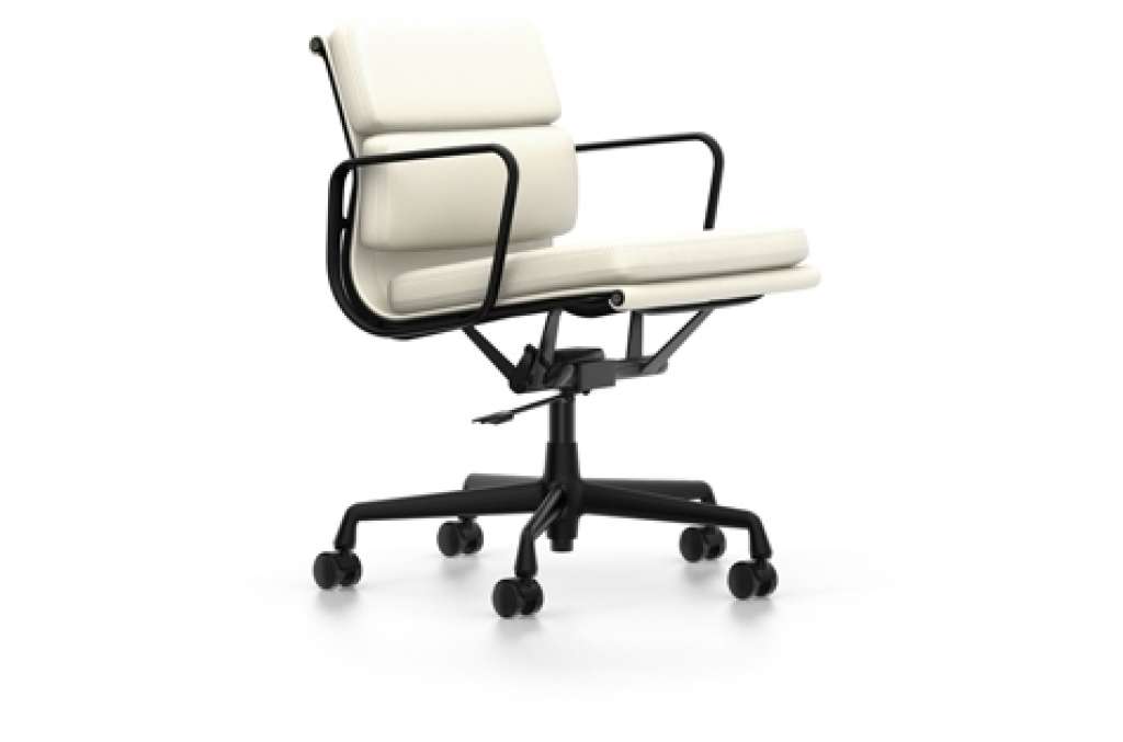 Vitra - EA 217 Soft Pad Chair - Vitra Leder 72 snow - indoor