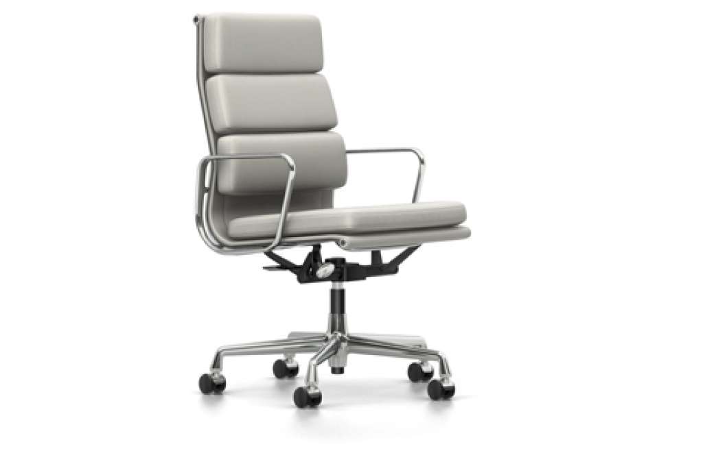 Vitra - EA 219 Soft Pad Chair - Vitra Leder 72 snow - indoor
