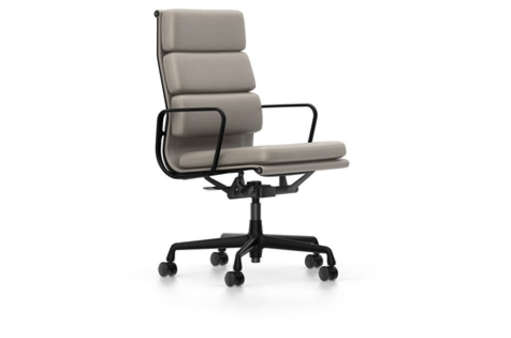 Vitra - EA 219 Soft Pad Chair - Vitra Leder 71 sand - indoor