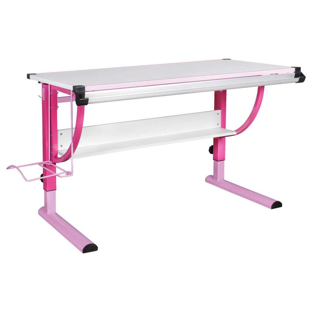 JUGENDSCHREIBTISCH Rosa, Weiß