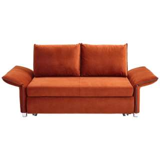 SCHLAFSOFA Flachgewebe Orange