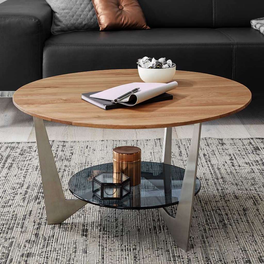 Runder Sofatisch 70 cm breit 40 cm hoch