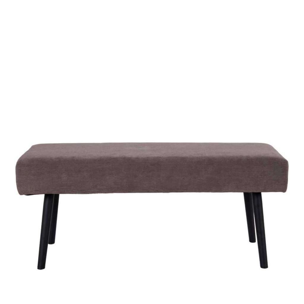 Bettbank in Grau Cordstoff 100 cm breit
