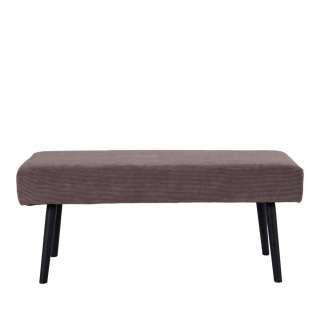 Bettbank in Grau Cordstoff 100 cm breit