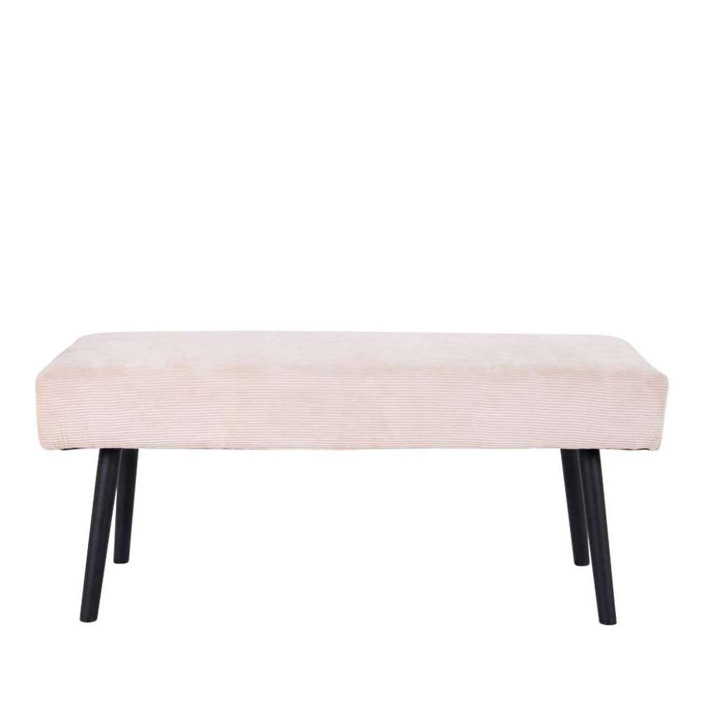 Schlafzimmerbank in Beige Cordstoff 100 cm breit