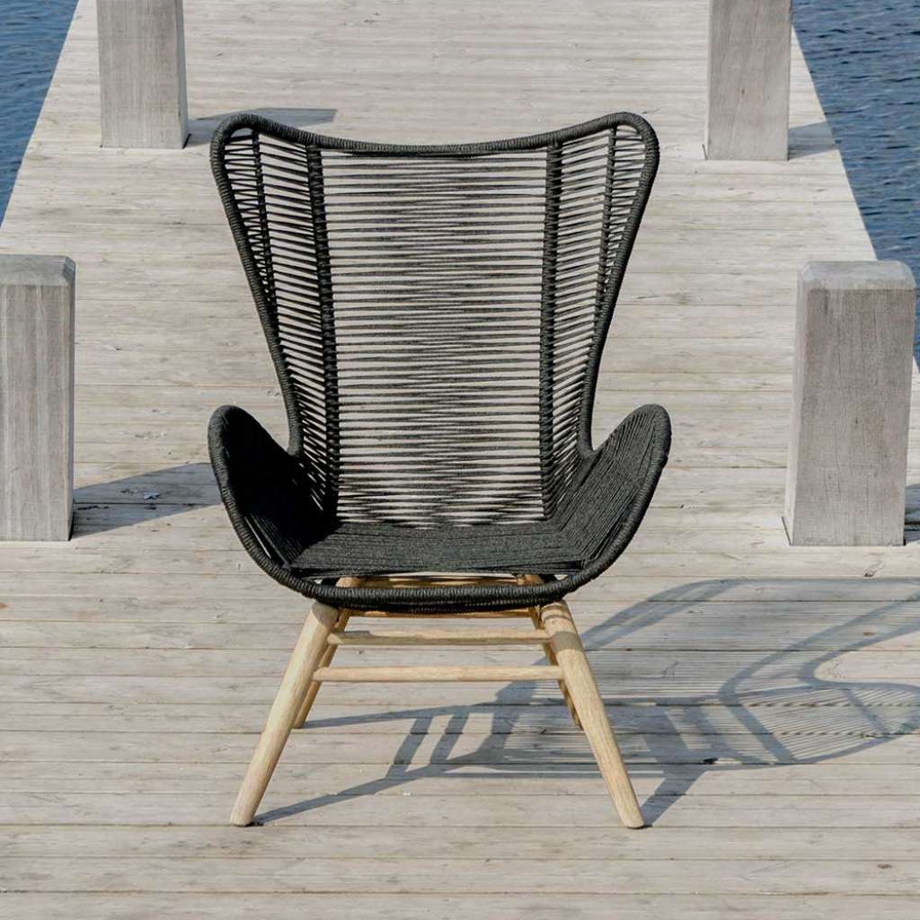 Kordel Sessel in Schwarz Skandi Design