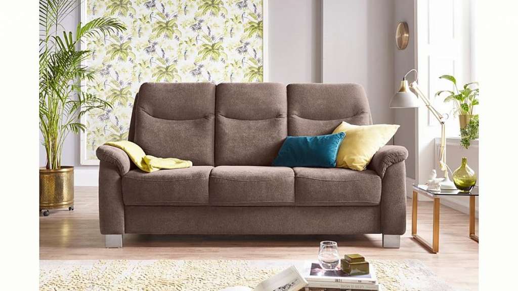 sit&more 3-Sitzer, inklusive Federkern und Kopfteilverstellung