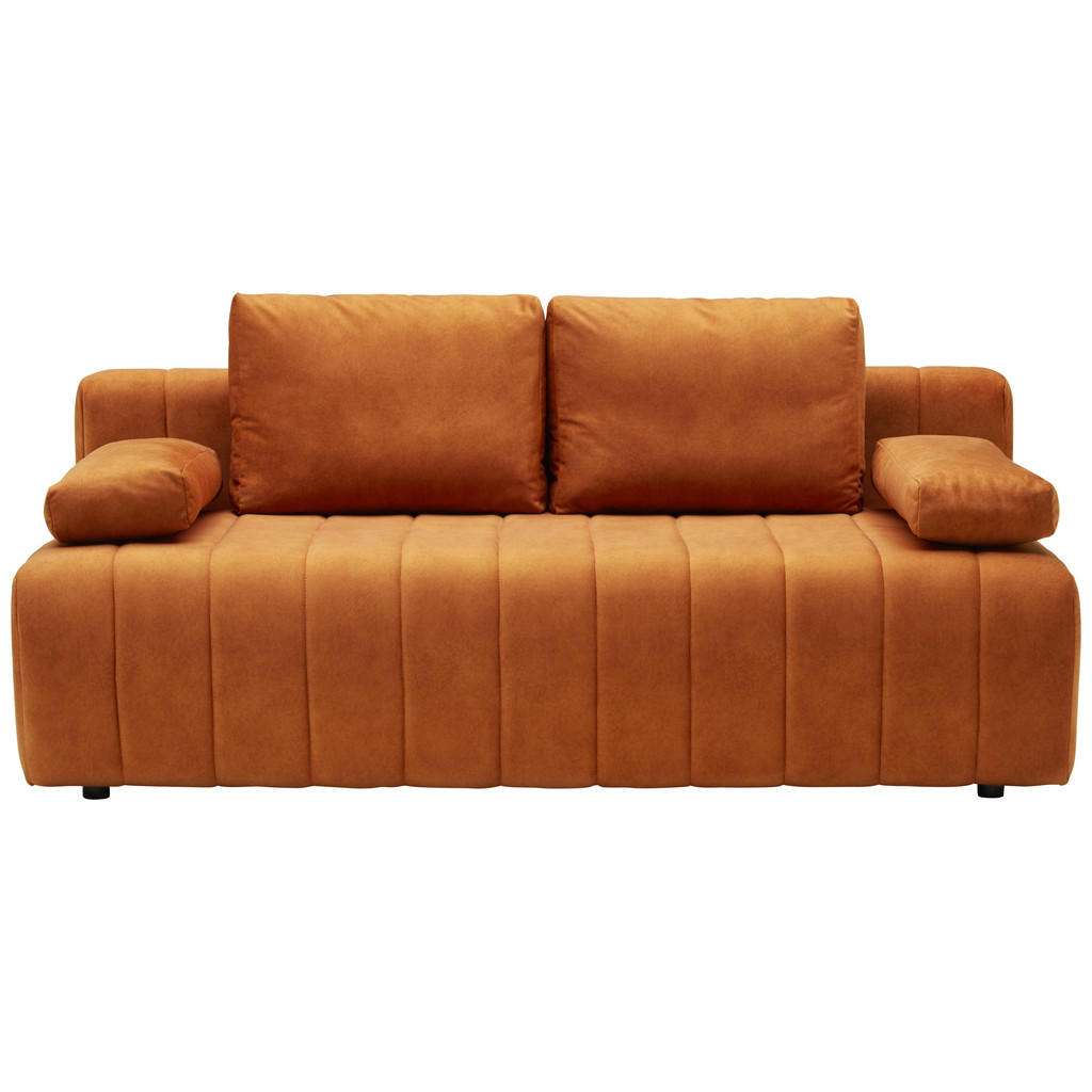 SCHLAFSOFA Velours Rostfarben