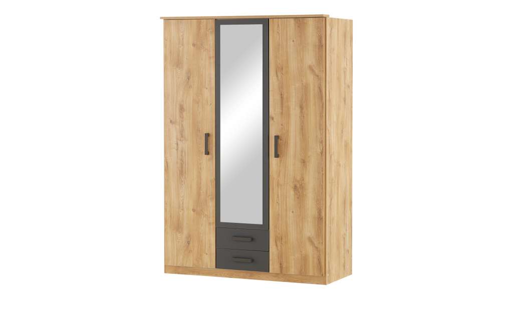 Kleiderschrank 3-türig  Louis ¦ holzfarben ¦ Maße (cm): B: 135 H: 198 T: 58 Schränke > Schranksysteme - Höffner