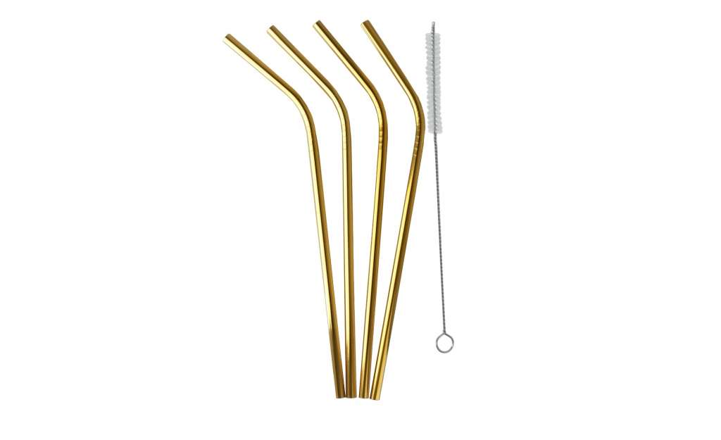 4er Set Trinkhalme ¦ gold ¦ MetallØ: 0.6 Küchenzubehör & Helfer > Getränkezubereitung - Höffner