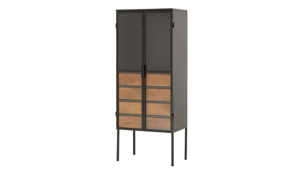Barschrank  Belfiore ¦ grau ¦ Maße (cm): B: 60 H: 150 T: 39 Kommoden & Sideboards > Vitrinen - Höffner