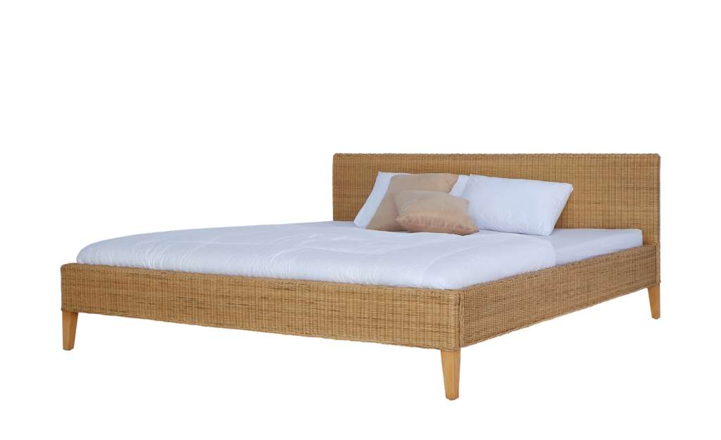 Rattan-Bettgestell  Avebury ¦ holzfarben ¦ Maße (cm): B: 192 H: 76 T: 210 Betten > Futonbetten - Höffner