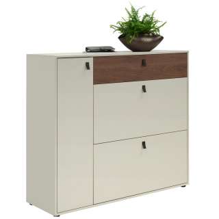 SCHUHSCHRANK Nussbaumfarben, Kaschmir