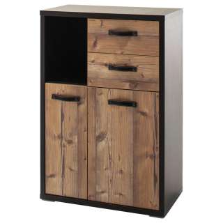 SCHUHSCHRANK Melamin Fichtefarben, Dunkelgrau