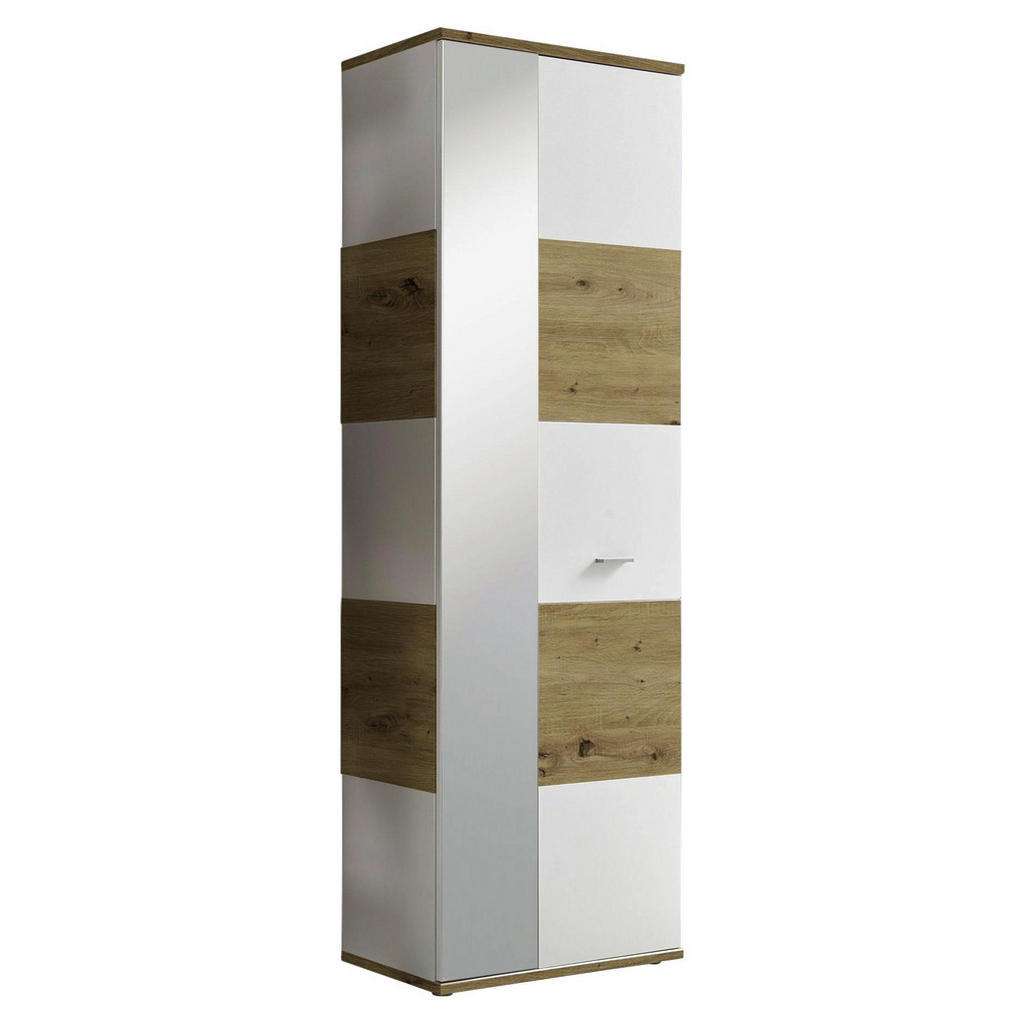 GARDEROBENSCHRANK Weiß, Eichefarben