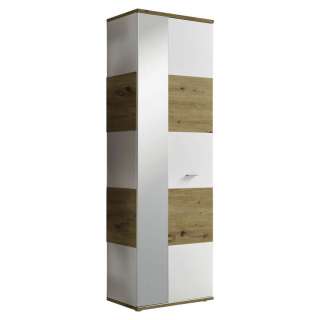 GARDEROBENSCHRANK Weiß, Eichefarben