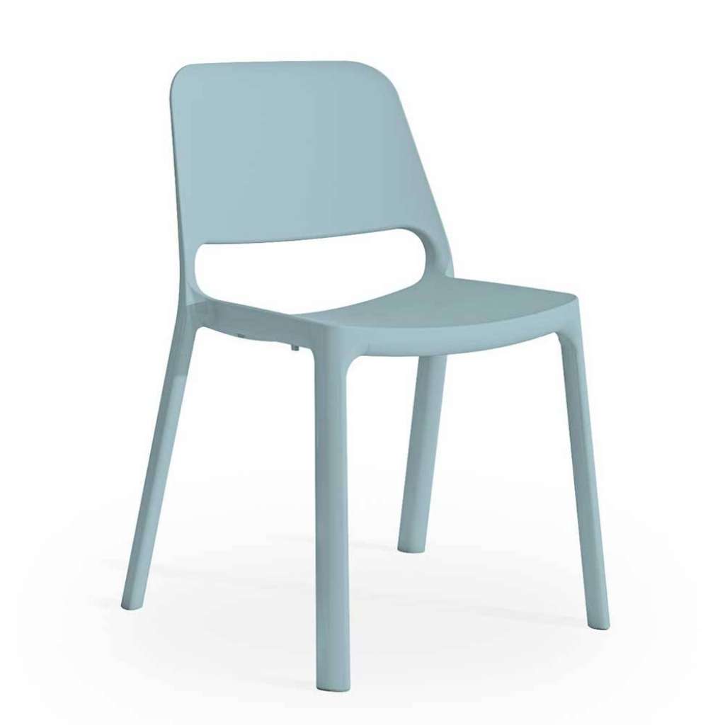 Outdoor Stuhl in Hellblau Kunststoff
