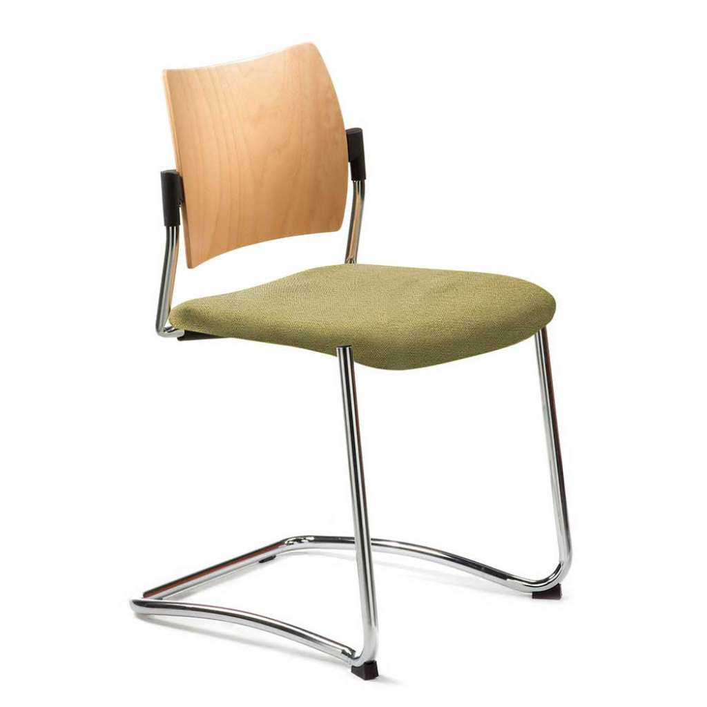 Freischwinger in Khaki und Buchefarben Made in Germany