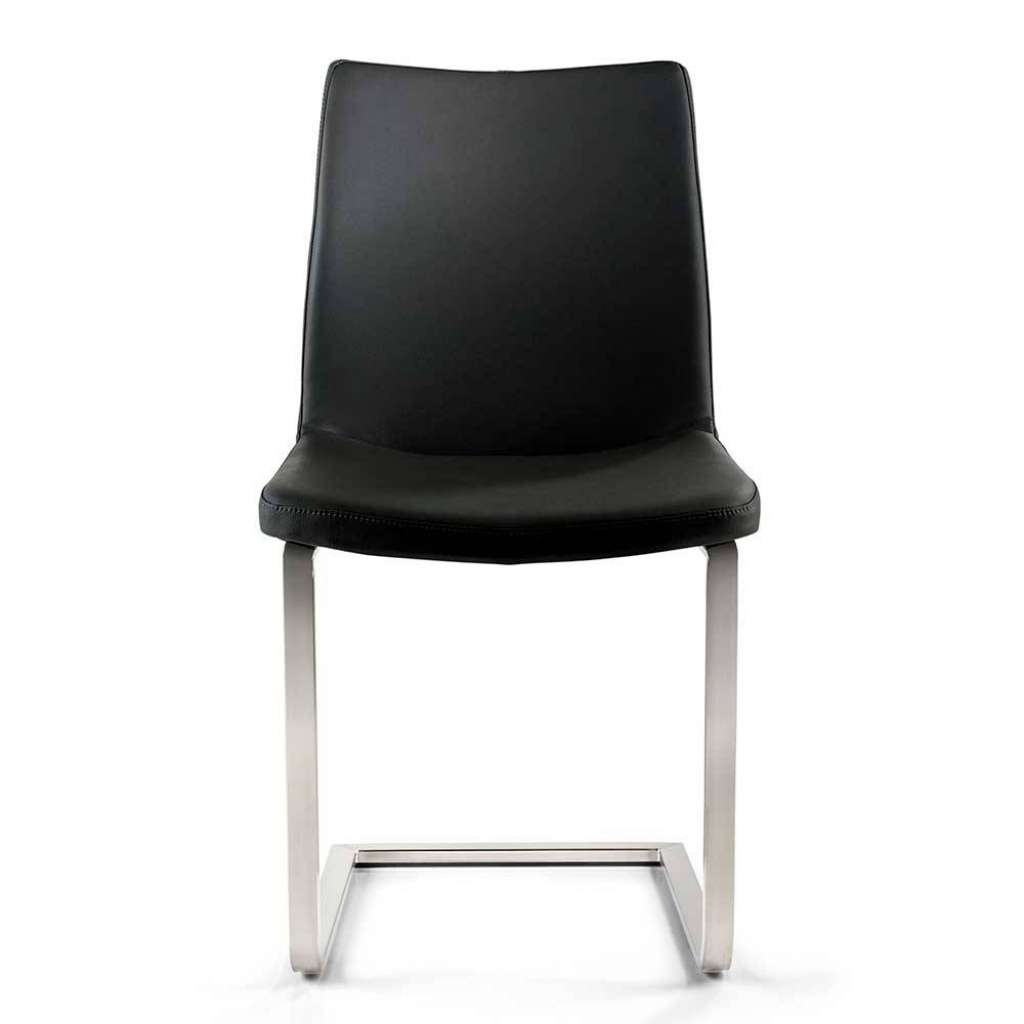 Echtleder Freischwinger in Schwarz Made in Germany