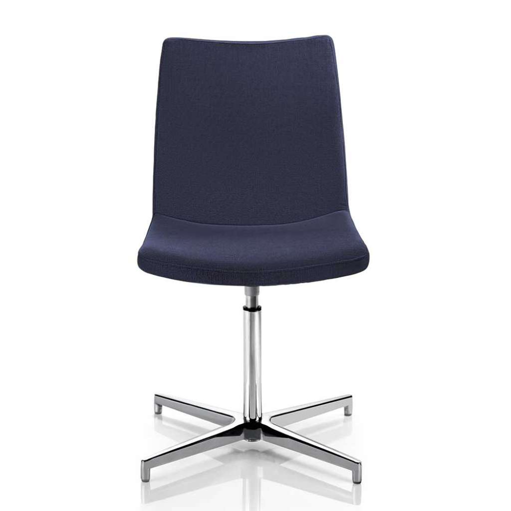 Essstuhl in Blau Webstoff drehbar