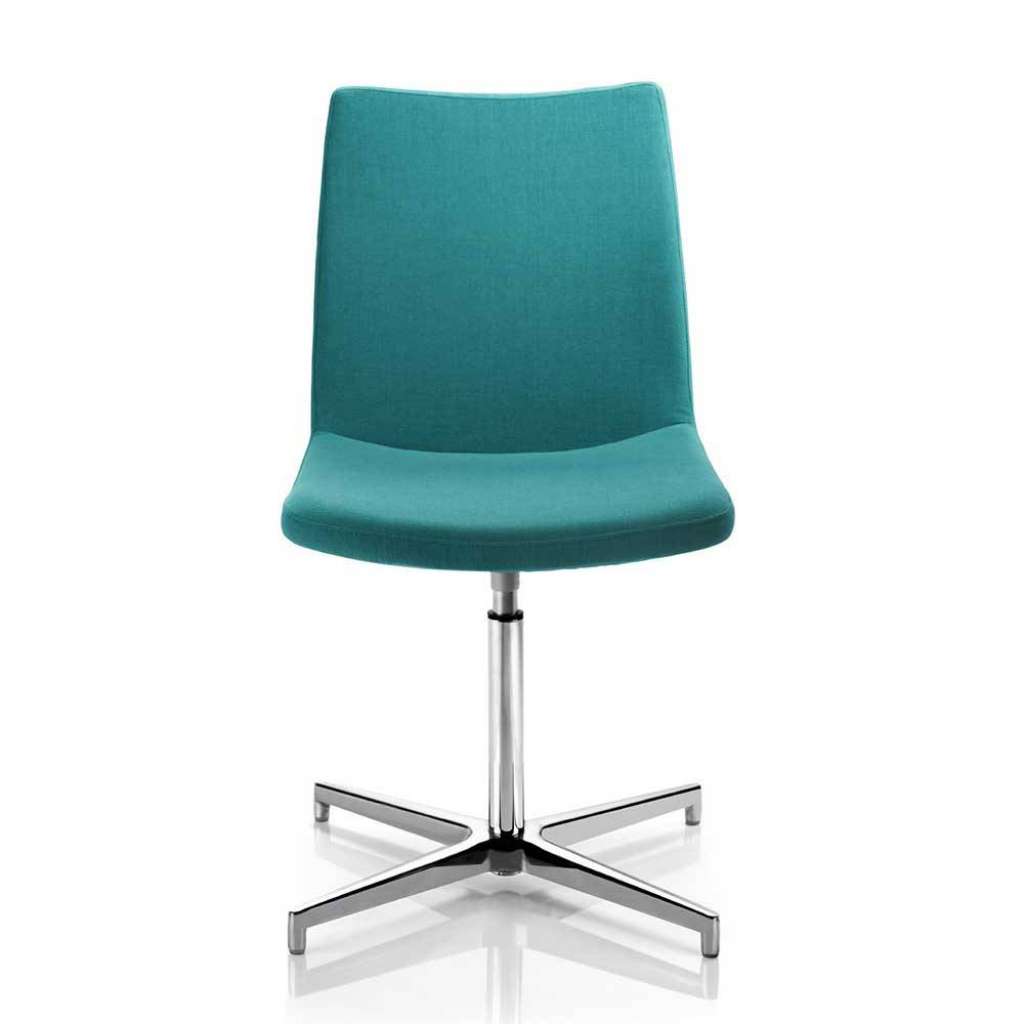 Design Esstischstuhl in Türkis Webstoff drehbar