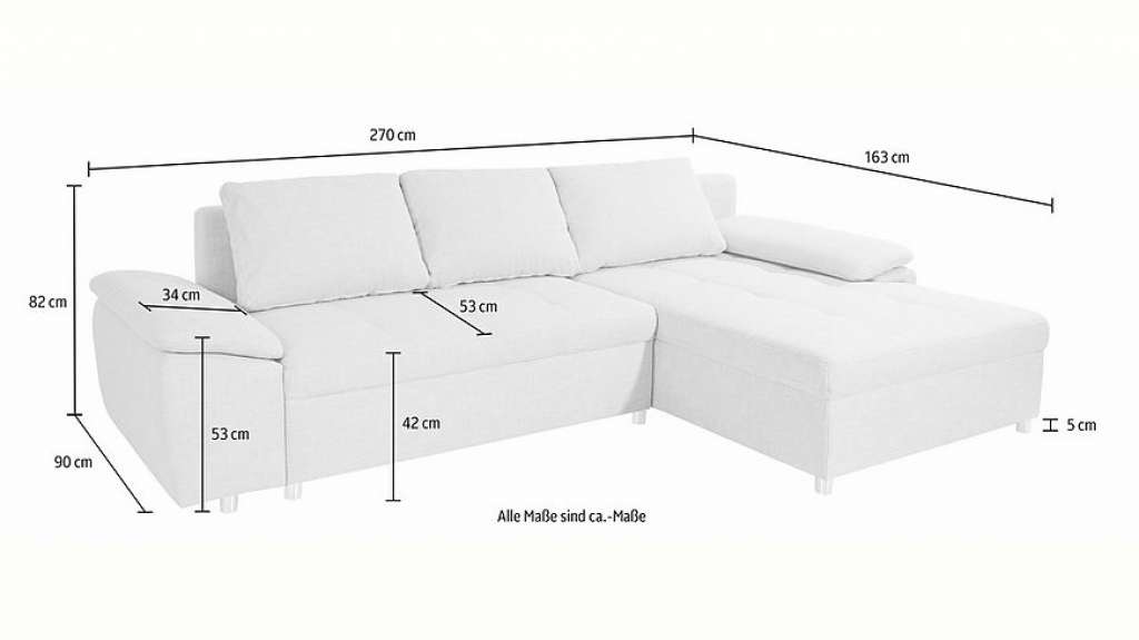 sit&more Ecksofa »Labene«, wahlweise mit Bettfunktion und Bettkasten