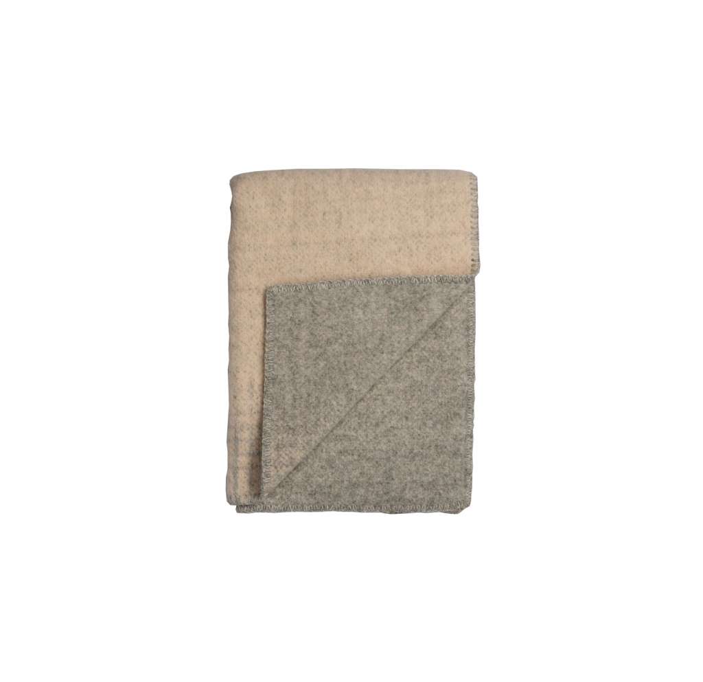 Roros Tweed - Bernadette Decke - light pink-light grey - indoor