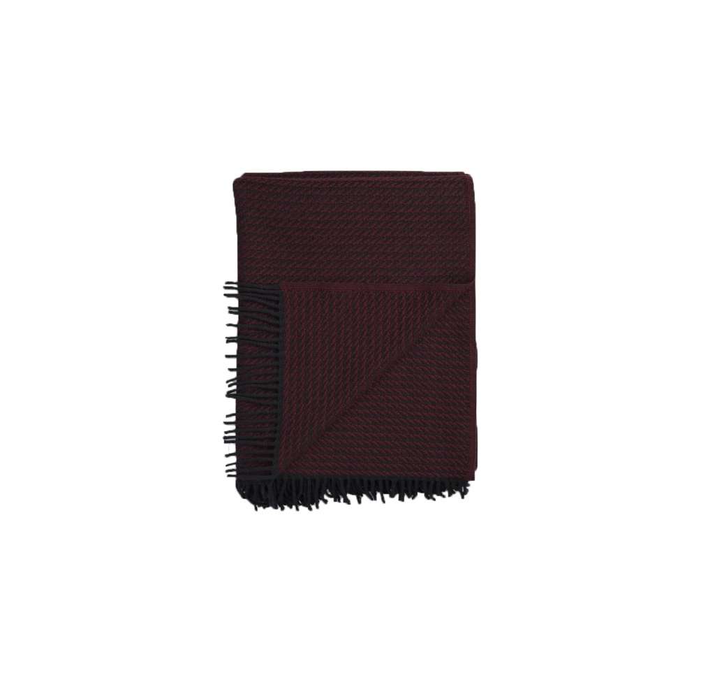 Roros Tweed - Frogner Decke - burgundy - indoor
