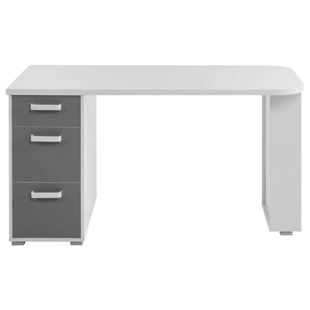 SCHREIBTISCH Grau, Weiß