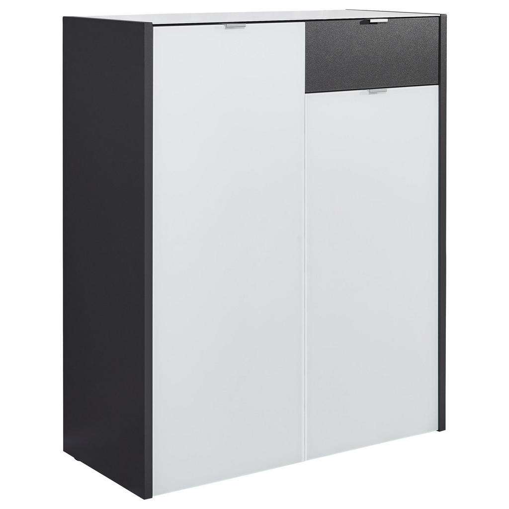 SCHUHSCHRANK melaminharzbeschichtet Graphitfarben, Weiß