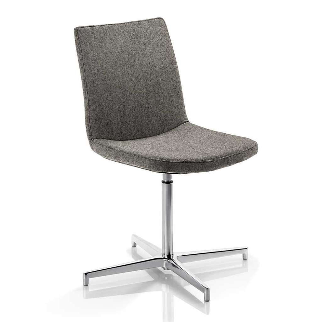 Küchenstuhl in Grau Webstoff drehbar