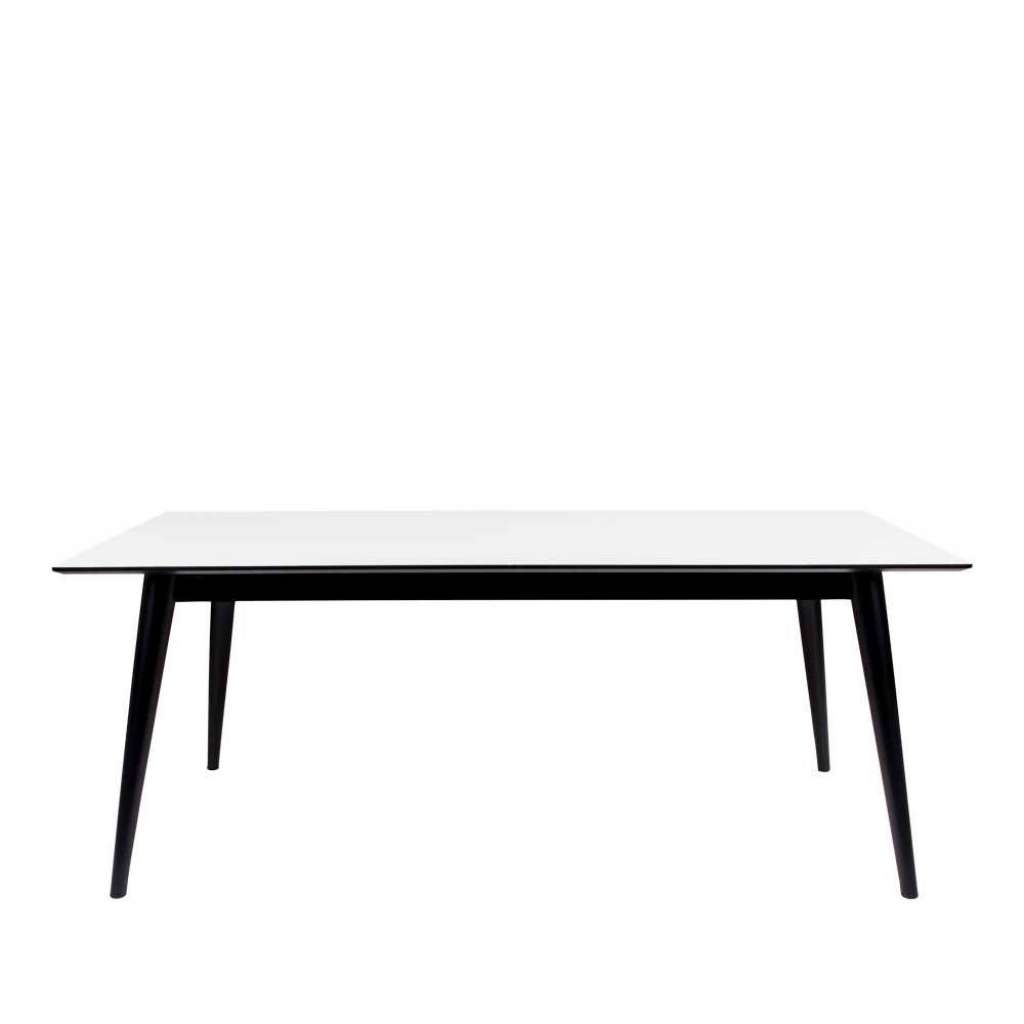 Ausziehbarer Esstisch in Schwarz und Weiß Skandi Design