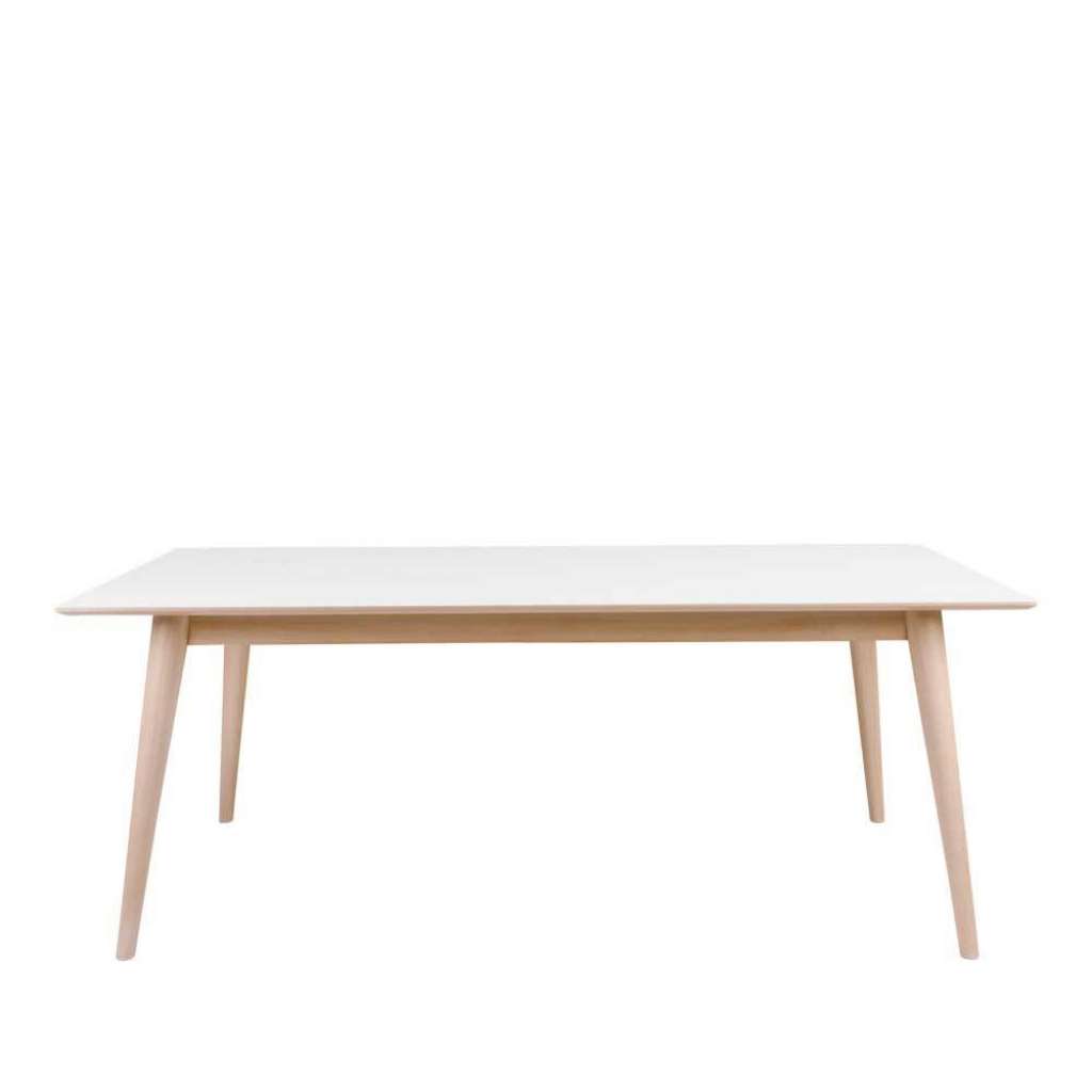 Esszimmer Tisch in Weiß Kiefer teilmassiv Skandi Design
