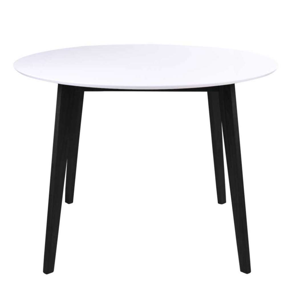 Runder Tisch in Schwarz und Weiß Skandi Design