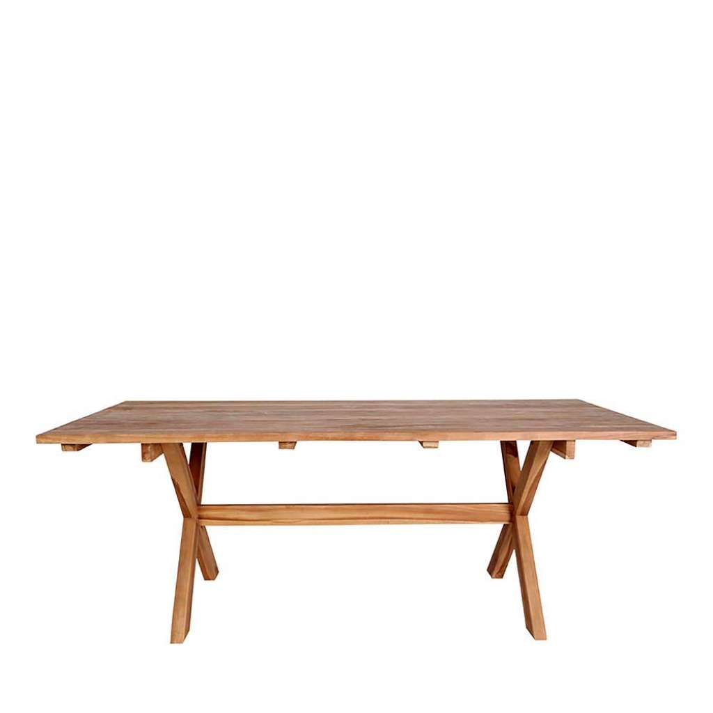 Gartentisch aus Teak Recyclingholz 200 cm breit