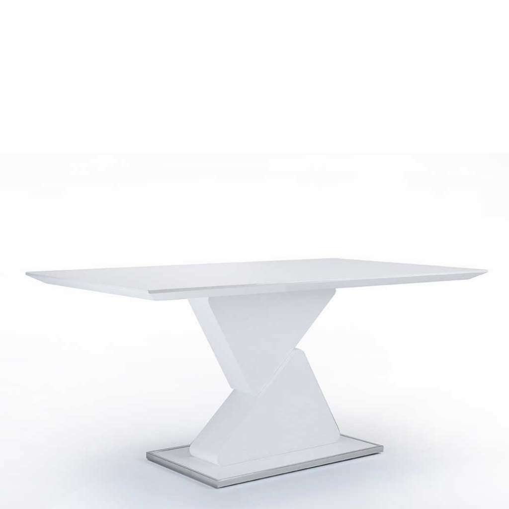 Design Esstisch in Weiß Hochglanz 140 cm breit