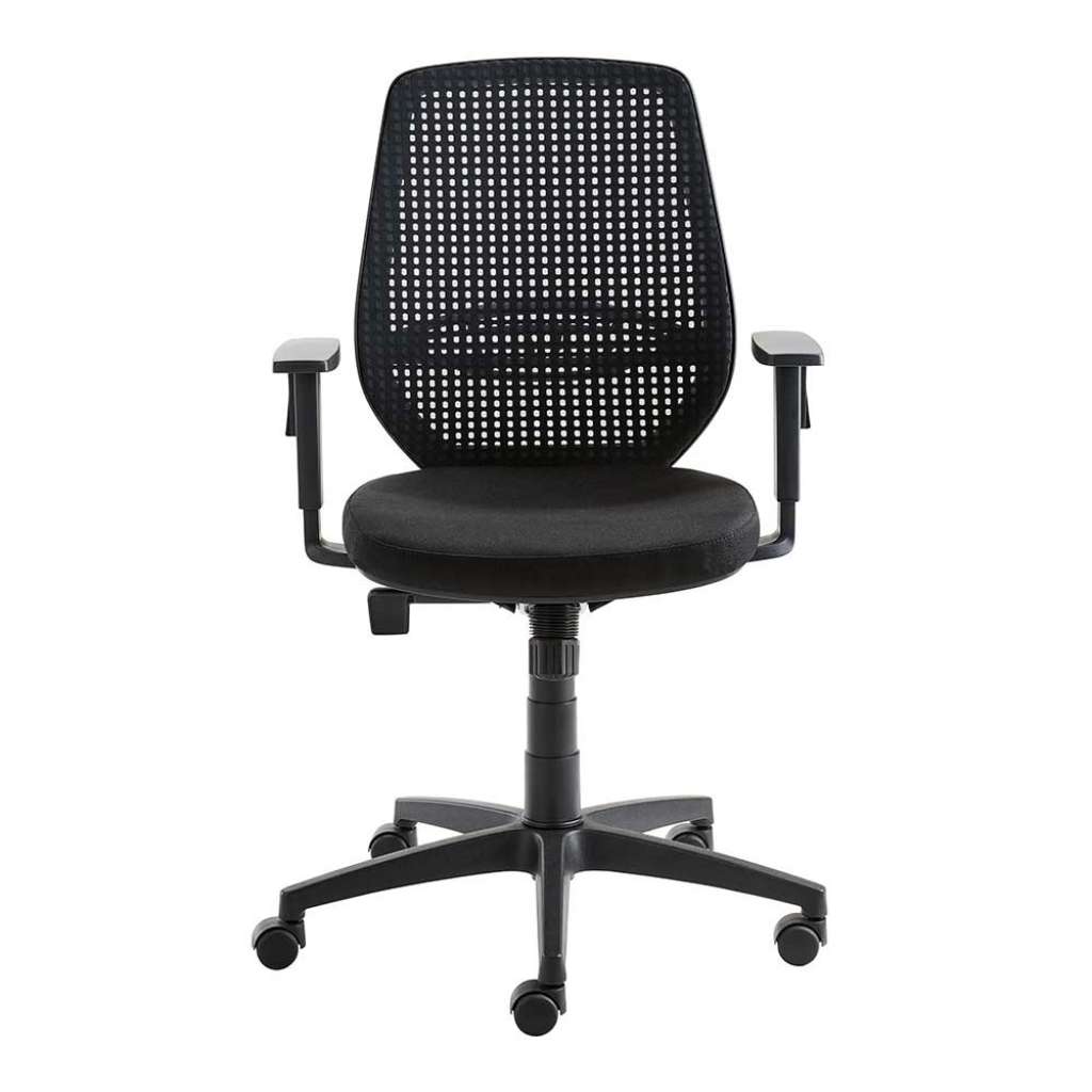 Bürodrehstuhl in Schwarz Meshrücken