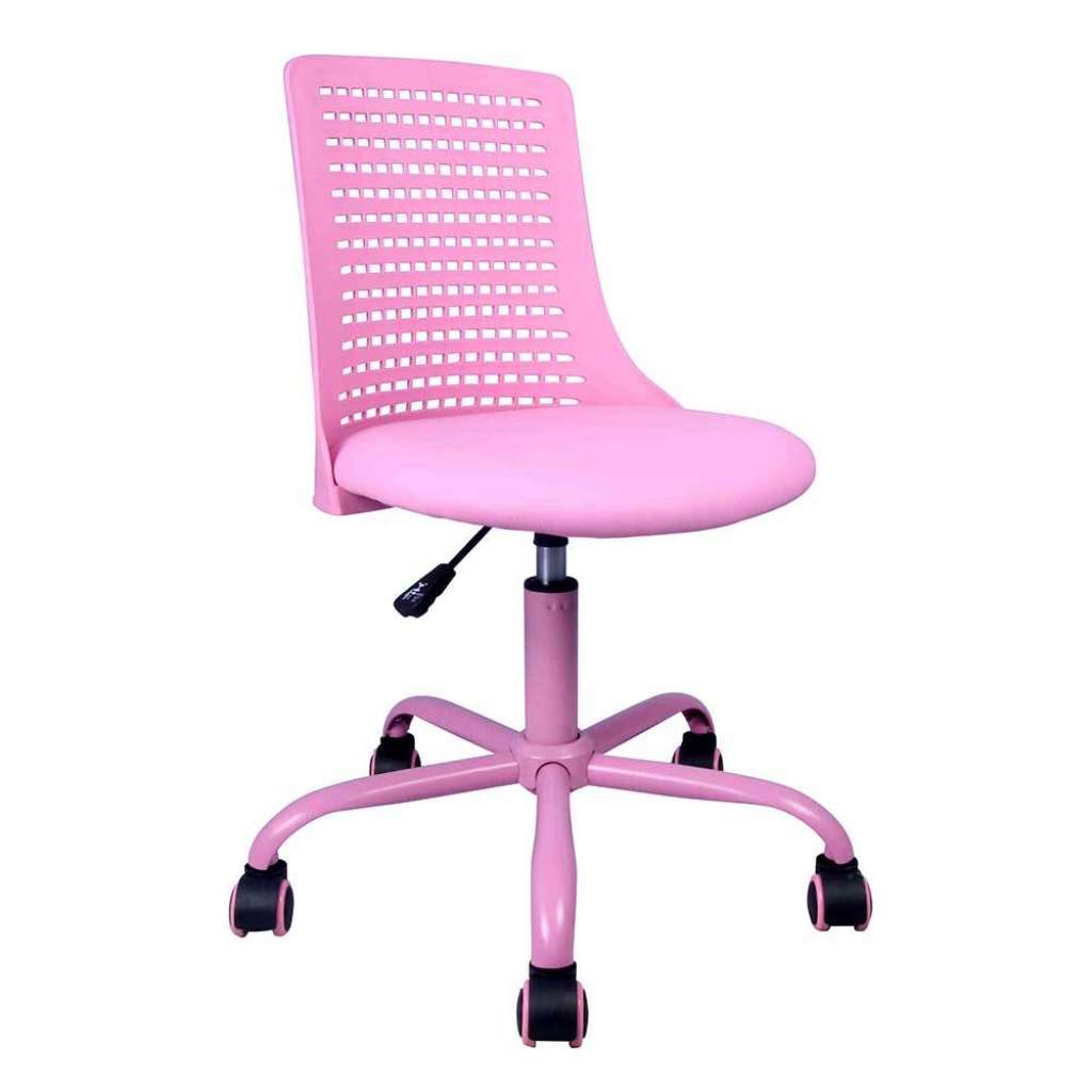 Kinderschreibtischstuhl für Mädchen Pink Kunstleder