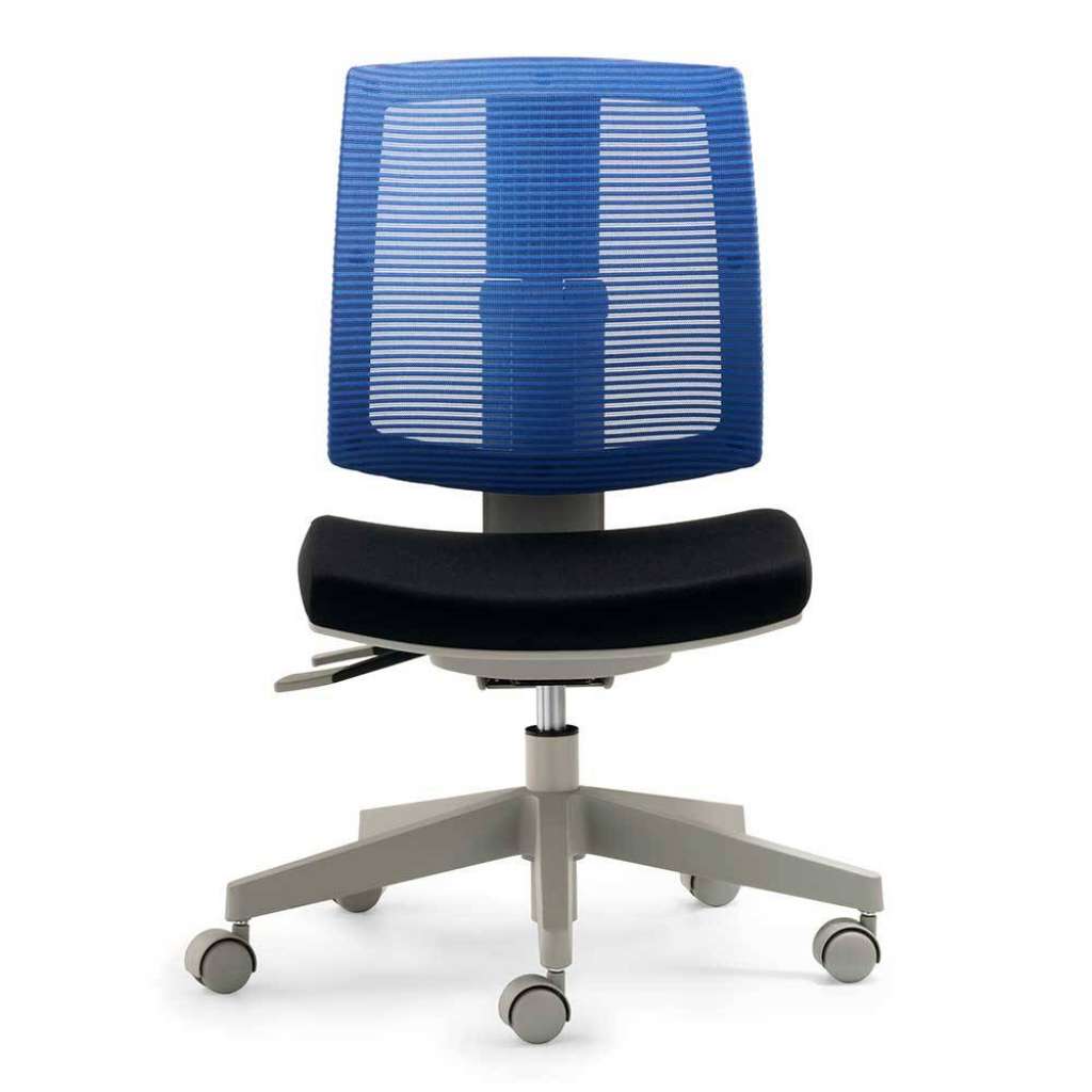 Bürodrehstuhl in Blau und Schwarz Made in Germany