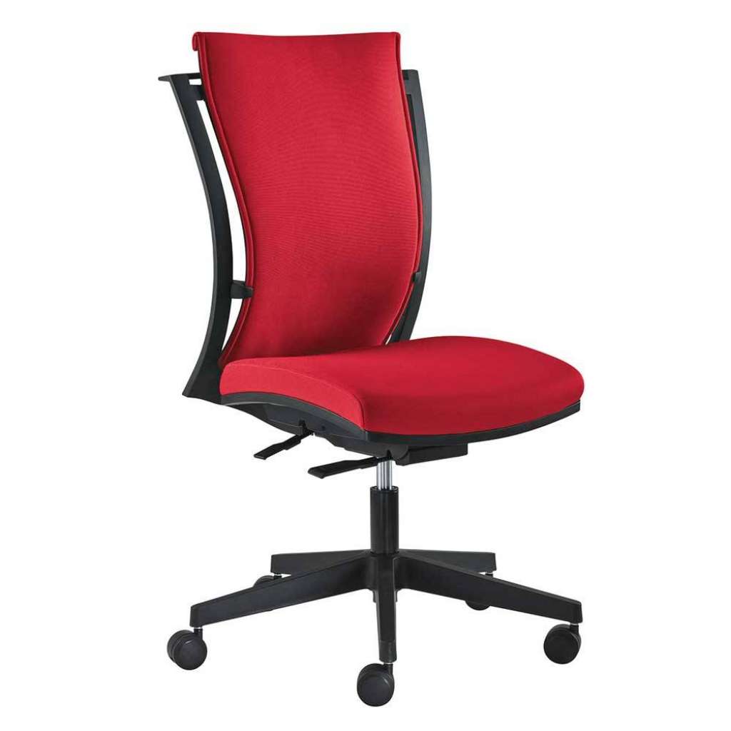 Schreibtischdrehstuhl in Rot Webstoff Made in Germany