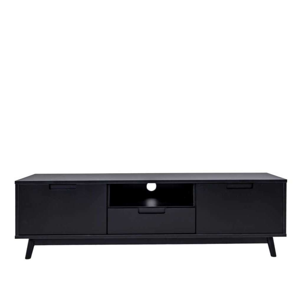 Fernsehboard in Schwarz Kiefer teilmassiv 150 cm breit