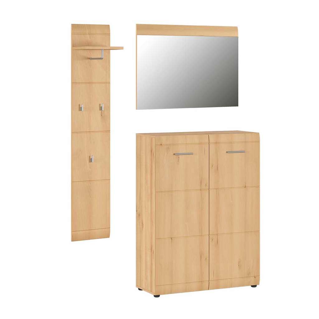 Garderoben Set in Buchefarben 120 cm breit (3-teilig)