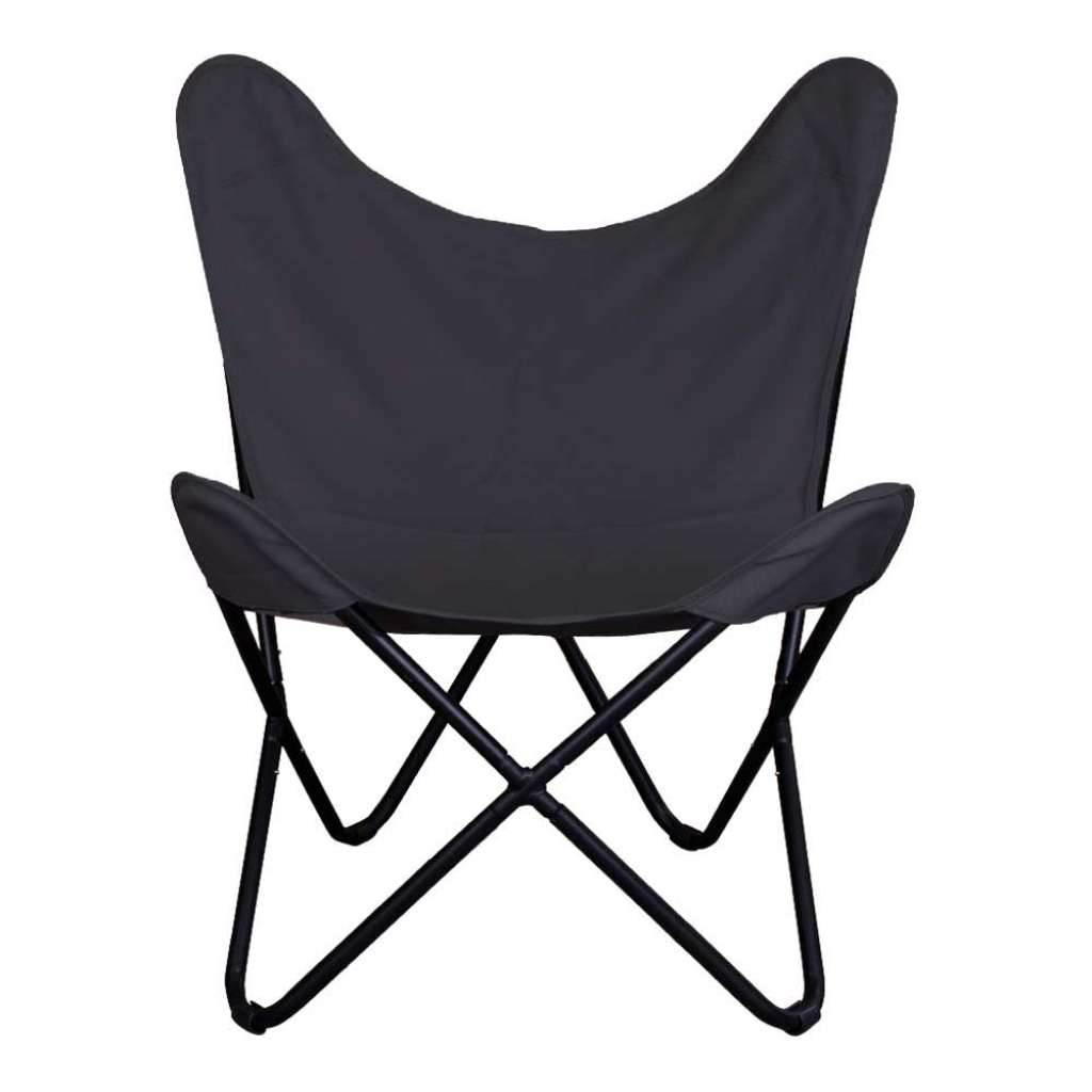 Retro Sessel in Schwarz Webstoff modern