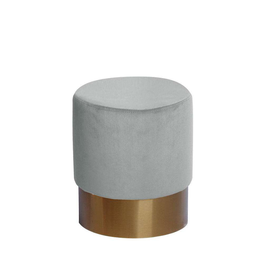 HOCKER Samt Kiefer Weiß, Mintgrün
