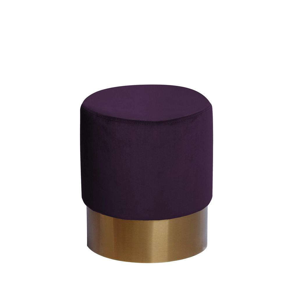 HOCKER Samt Kiefer Violett