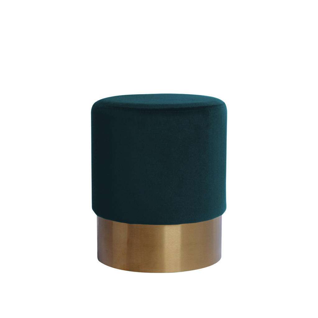 HOCKER Samt Kiefer Grün, Petrol