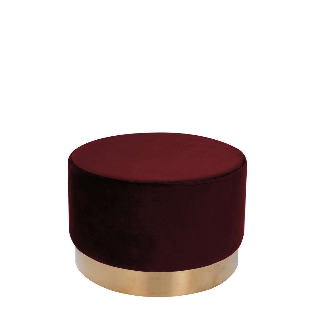 HOCKER Samt Kiefer Rot